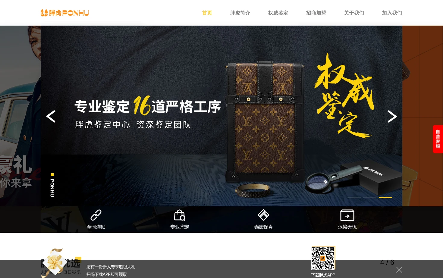 胖虎奢侈品 页面快照